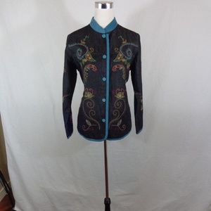 Denim & Company Womens Dark Denim Jackket Small